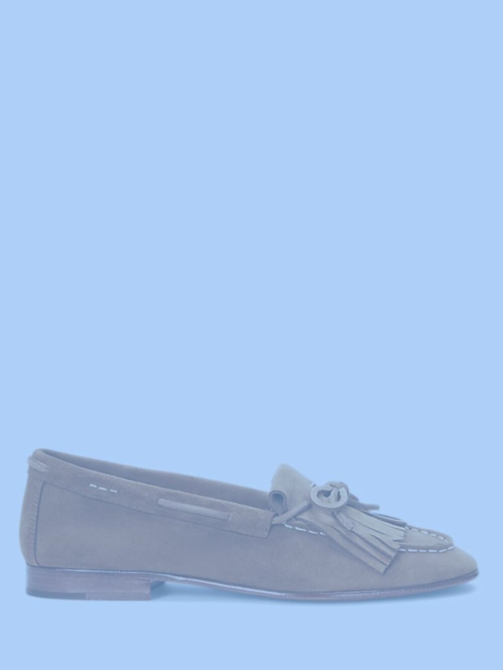 Size 6B Classic Chic on-trend Polo Ralph Lauren Fringe-Trim Suede Loafer
